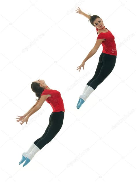 Ballet dancers jumping — Stock Photo © feedough #5686241