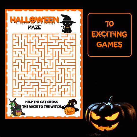 Halloween Printable Games Halloween Party Supplies Halloween - Etsy