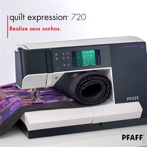 Máquina De Costura Doméstica Eletrônica Pfaff Quilt Expression Qe 720 Bivolt Plamaq Máquinas