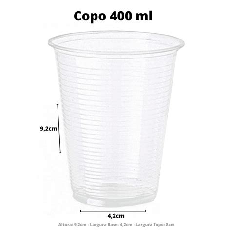 Copo Descartável 400Ml Pp Copozan caixa 20X50 - CV Descartáveis