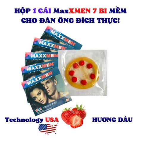 Bao cao su 7 bi nổi lớn Max XMEN Hộp 1 cái không gây đau chỉ gây phê