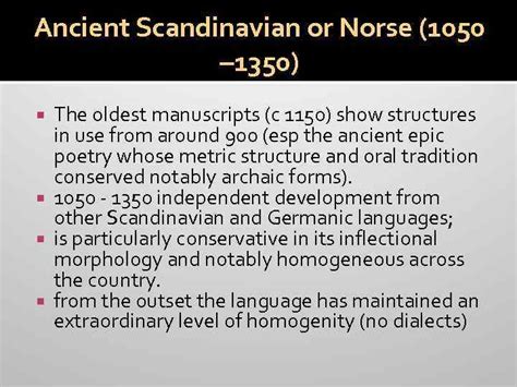 North Germanic Languages a historic outline Lecture 5