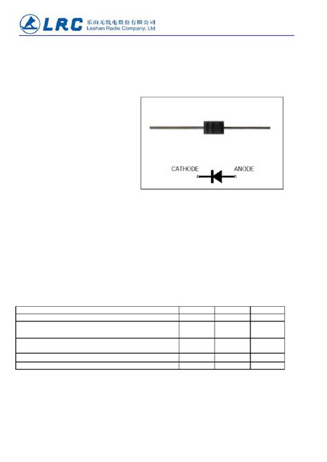 SA15A Datasheet 1 9 Pages LRC GLASS PASSIVATED JUNCTION TRANSIENT