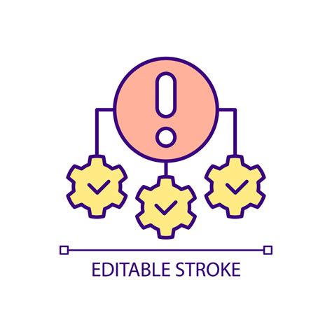 erros do sistema ícone de cor rgb. estrutura e hierarquia do processo