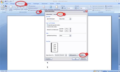 Microsoft Word 2007 2010 Seite Einrichten Supportnet