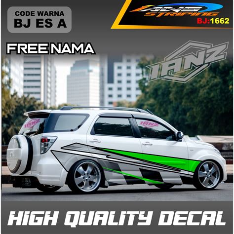 Jual STICKER DECAL MOBIL TERIOS VARIASI STICKER DECAL MOBIL AVANZA