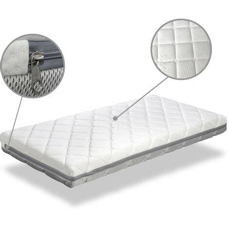 Pack matelas BUNNY 57x117 cm H 11cm plan incliné 15 Protège matelas