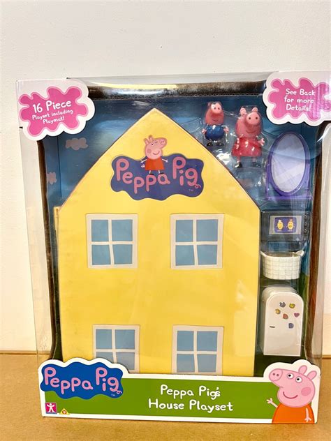 Peppa Pig House Playset 16 Pieces Toy For Kids With Peppa And George