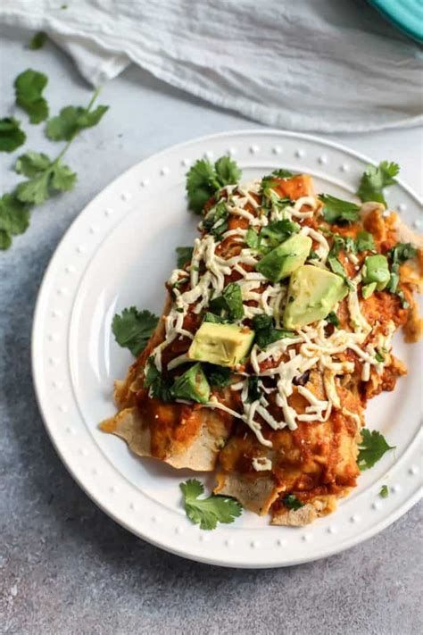 Butternut Squash Black Bean Enchiladas With Pumpkin • Fit Mitten Kitchen