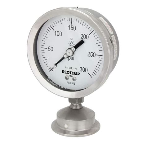 Buy Reotemp® Stainless Steel Sanitary Tri Clamp Gauge With 25 Dial Sg25 Gauges Pressure