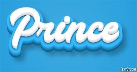 Prince Blue 3d Text Effect Generator