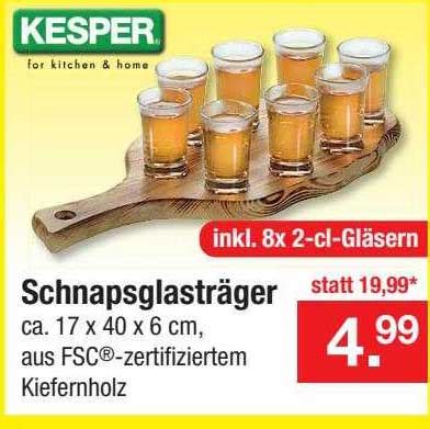 Kesper Schnapsglasträger Angebot bei Zimmermann 1Prospekte de