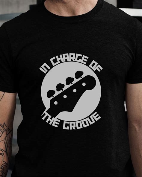 Bass Guitar T Shirt Bass T Shirt Bassist Tee In Charge Of The Groove Bass Shirt Bass Player