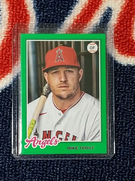 Mavin 2022 Topps Archives Mike Trout Green 125