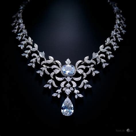 Premium Photo | Diamond necklace