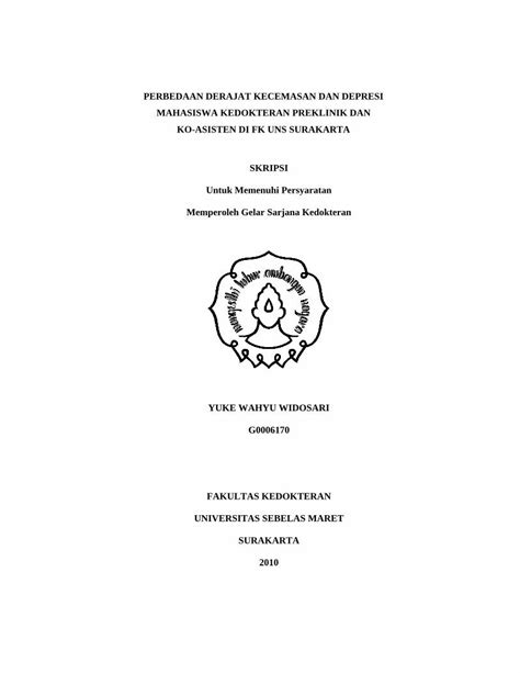 Pdf Perbedaan Derajat Kecemasan Dan Depresi Sedangkan Depresi