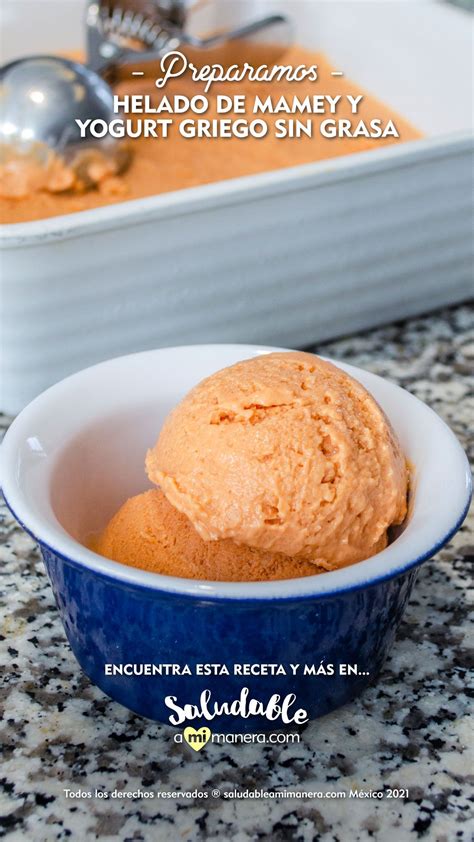 Haz Este Helado De Mamey Y Yogurt Griego En Casa La Pulpa Le Da El