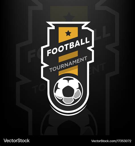 Football tournament logo Royalty Free Vector Image