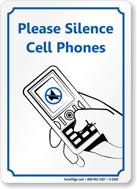 Please Silence Cell Phones Sign Sku S 5265