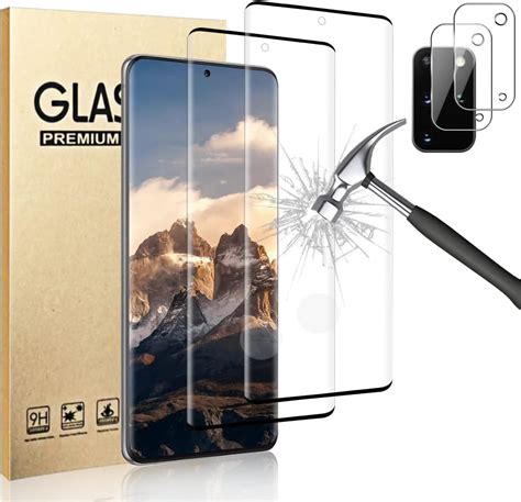 [2 2 Pack] Galaxy S20 Plus Screen Protector With Camera