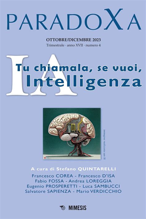 Tu Chiamala Se Vuoi Intelligenza OTTOBRE DICEMBRE 2023 Trimestrale