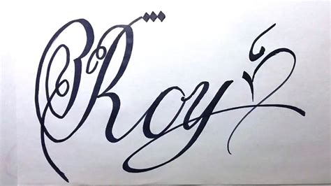 Roy Name Signature Calligraphy Status How To Cursive Write With Cut