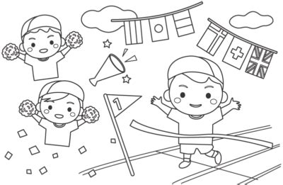 スポーツ・運動のぬりえ素材 | ぬりえパーク