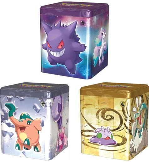 Pokemon Stackable Tin Box Set 2024 Alemán Stickerpoint