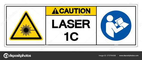 Caution Laser Symbol Sign Vector Illustration Isolate White Background