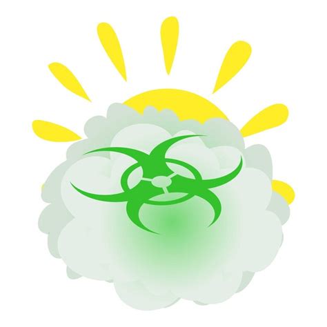 Icono De Contaminaci N Nuclear Vector Isom Trico Nube Radiactiva Sobre