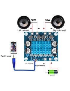 Amplificador Est Reo Tpa X W V Vdc Xh A