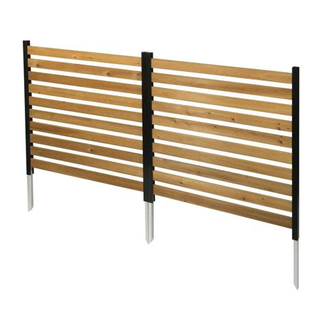 Enclo Charleston Outdoor No Dig Wood Slat Privacy Screen Enclosure For