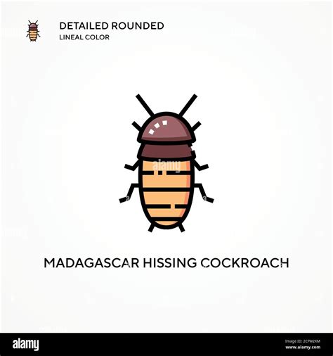 Madagascar Hissing Cockroach Vector Icon Modern Vector Illustration