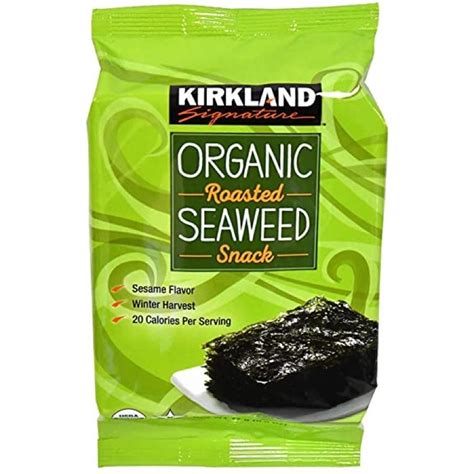 Rong biển Kirkland Signature Organic Roasted Seaweed Snack 17g Shopee