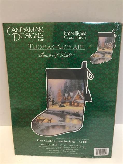 Candamar Designs Thomas Kinkade Deer Creek Cottage Stocking Kit