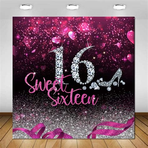 Comophoto Sweet 16th Birthday Party Backdrop High Heel