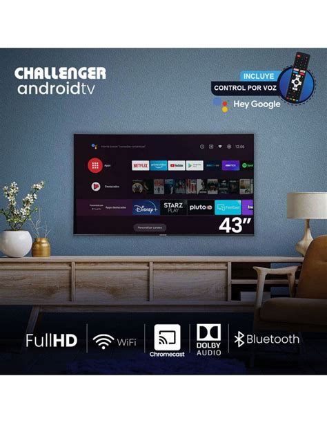 Televisor Challenger Pulgadas Fhd Smart Tv Led Lo Bt Android T