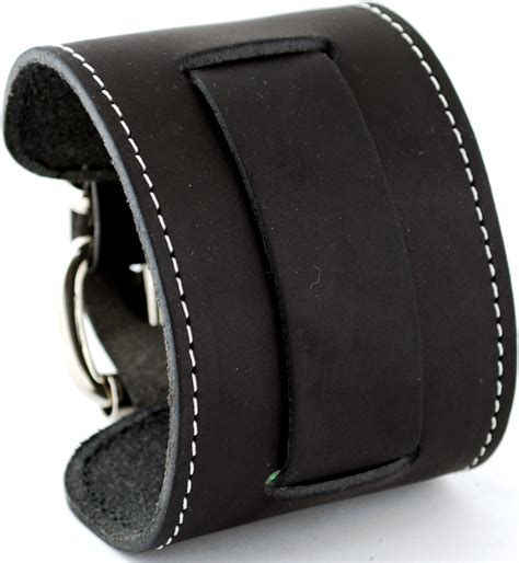 Amazon Nemesis Stw K Wide Black Leather Cuff Wrist Watch Band