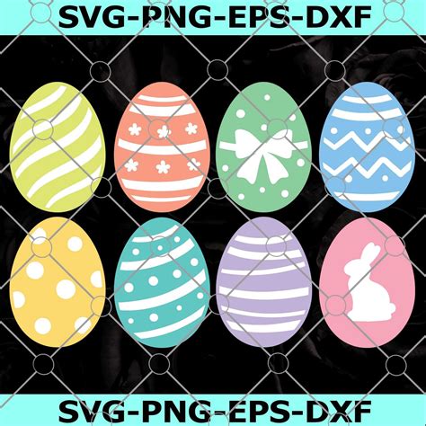 Easter Eggs Svg Easter Svg Patterned Eggs Svg Easter Egg Png Easter