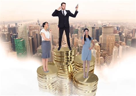 Business People Standing On Stacked Gold Coins Free Photo Avopix