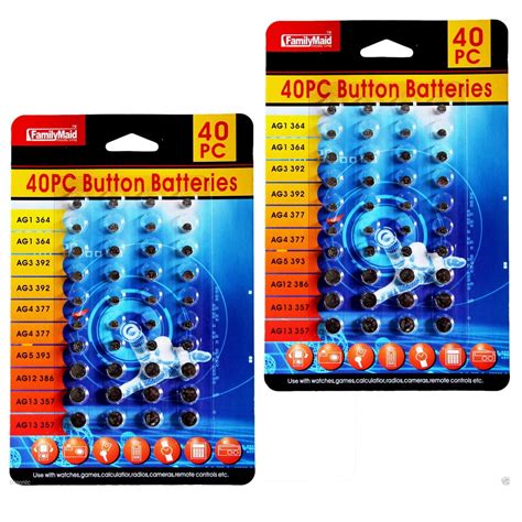 Pk Button Cell Batteries Alkaline Coin Watch Calculator Electronics