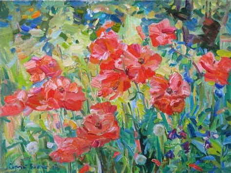 Red poppy Painting by Sergii Vovk | Poppy painting, Red poppy painting ...