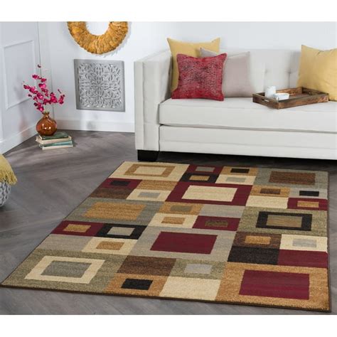 Contemporary 5x7 Area Rug (5' x 7') Abstract Multi-Color Living Room ...