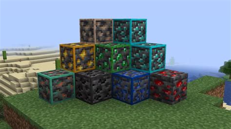 Outlined Emissive Ores Minecraft Texture Pack