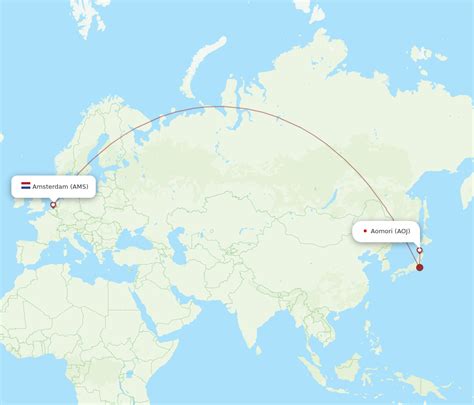 All Flight Routes From Amsterdam To Aomori Ams To Aoj Flight Routes