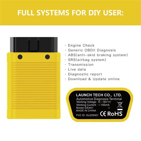 Launch X Easydiag Plus Obd Diagnostic Tool Pour Android Obdii