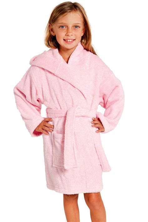 Kids Robes :: Terry Kids Robes :: 100% Turkish Cotton Pink Hooded Terry ...