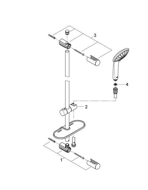 Euphoria Glijstangset Rain 900mm Chroom Grohe Gevier