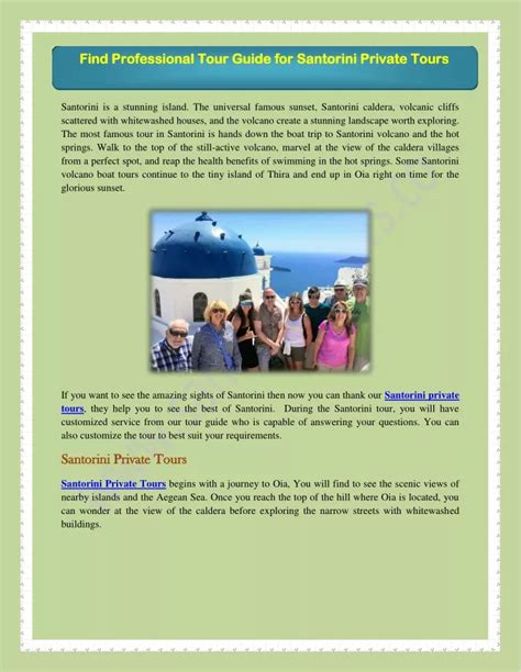 Ppt Find Professional Tour Guide For Santorini Private Tours