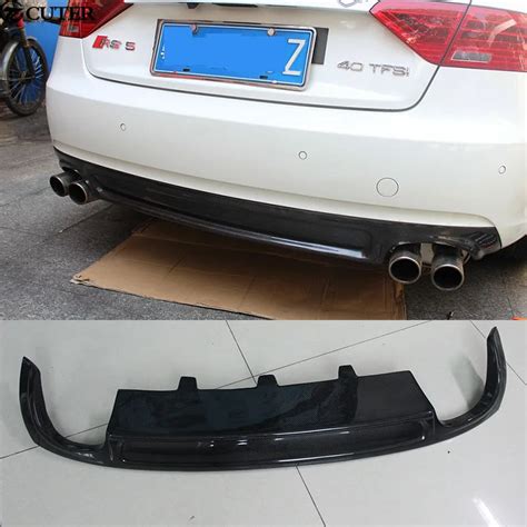 A5 Coupe Sportback S5 style Carbon Fiber Rear Bumper Lip Diffuser For Audi A5 Coupe Sportback ...